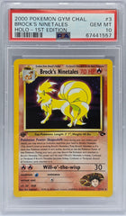 Pokemon - PSA 10 1st Edition Brock's Ninetales 3/132 Gym Challenge