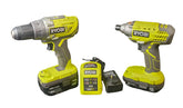 Ryobi 18V ONE+ Drill Driver RDD18 & Impact Wrench R18Id1 & Batteries & Charger - Mega Cash Sydney