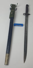 AUSTRALIAN WW2 BAYONETT 1907 44" XOA WITH SHEATH AND BELT HOLSTER