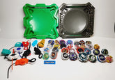 Bulk Plastic Beyblades x31 + Launchers x10 + Beyblade Arena x2