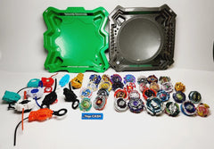 Bulk Plastic Beyblades x31 + Launchers x10 + Beyblade Arena x2
