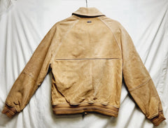 Tommy Hilfiger Dressed Casual Suede Harrington Jacket Khaki - Original RRP $1099