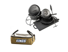Kings Cast Iron Cooking Set + Clear Top Canvas Bag - AKCP-CSTIRNSET_01