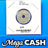Spanish 1949 50 Centimos - Mega Cash Sydney