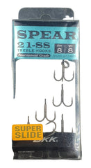 Spear - 21 - SS Treble Hooks Tournament Grade - Size 8 Qty 8 - Fishing hooks - Mega Cash Sydney