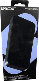 Sprout Maverick Hybrid 3 - In - 1 Bluetooth Speaker/Powerbank SBTS008BK - Mega Cash Sydney