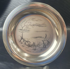 STOKES AUSTRALIASIA PLATE - ANTIQUE RUSSELL DRYSDALE THE HALLMARKED STERLING SILVER PLATE WITH CERTIFICATE - 200 grams - Mega Cash Sydney