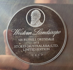 STOKES AUSTRALIASIA PLATE - ANTIQUE RUSSELL DRYSDALE THE HALLMARKED STERLING SILVER PLATE WITH CERTIFICATE - 200 grams - Mega Cash Sydney