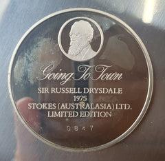 STOKES AUSTRALIASIA PLATE - ANTIQUE RUSSELL DRYSDALE THE HALLMARKED STERLING SILVER PLATE WITH CERTIFICATE - 218 grams - Mega Cash Sydney