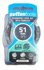 Sutton Tools 51mm Diamond Core Bit M14Thread - Mega Cash Sydney