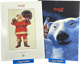 Telecom Coca - Cola Limited Edition $2 Phonecards Pair - 1994 Christmas/ Polar Bear - Mega Cash Sydney