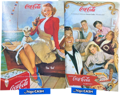 Telstra Coca - Cola Limited Edition $5 Phonecard Pair - “The Gal & The Guy” - Mega Cash Sydney