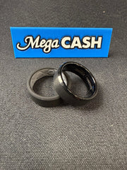 The Ridge - Men’s Royal Black Tungsten Beveled Ring - US Size 11 - Mega Cash Sydney