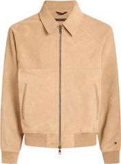 Tommy Hilfiger Dressed Casual Suede Harrington Jacket Khaki - Original RRP $1099 - Mega Cash Sydney