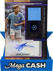 Topps John Stones Museum Autograph Relic Card MAR - JS 56/99 - Mega Cash Sydney