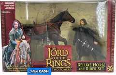 Toy Biz LOTR The Two Towers - Aragorn & Brego - Deluxe Horse & Rider Figure Set - Mega Cash Sydney