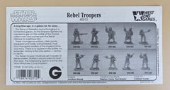 West End Games 1990 Star Wars Rebel Troopers Adventure Set - 10 Piece 25mm Metal Figures in Box - Mega Cash Sydney