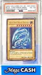 Yu Gi Oh! 2002 Blue Eyes White Dragon Australia 1st Edition SDK - A001 PSA 4 - Mega Cash Sydney