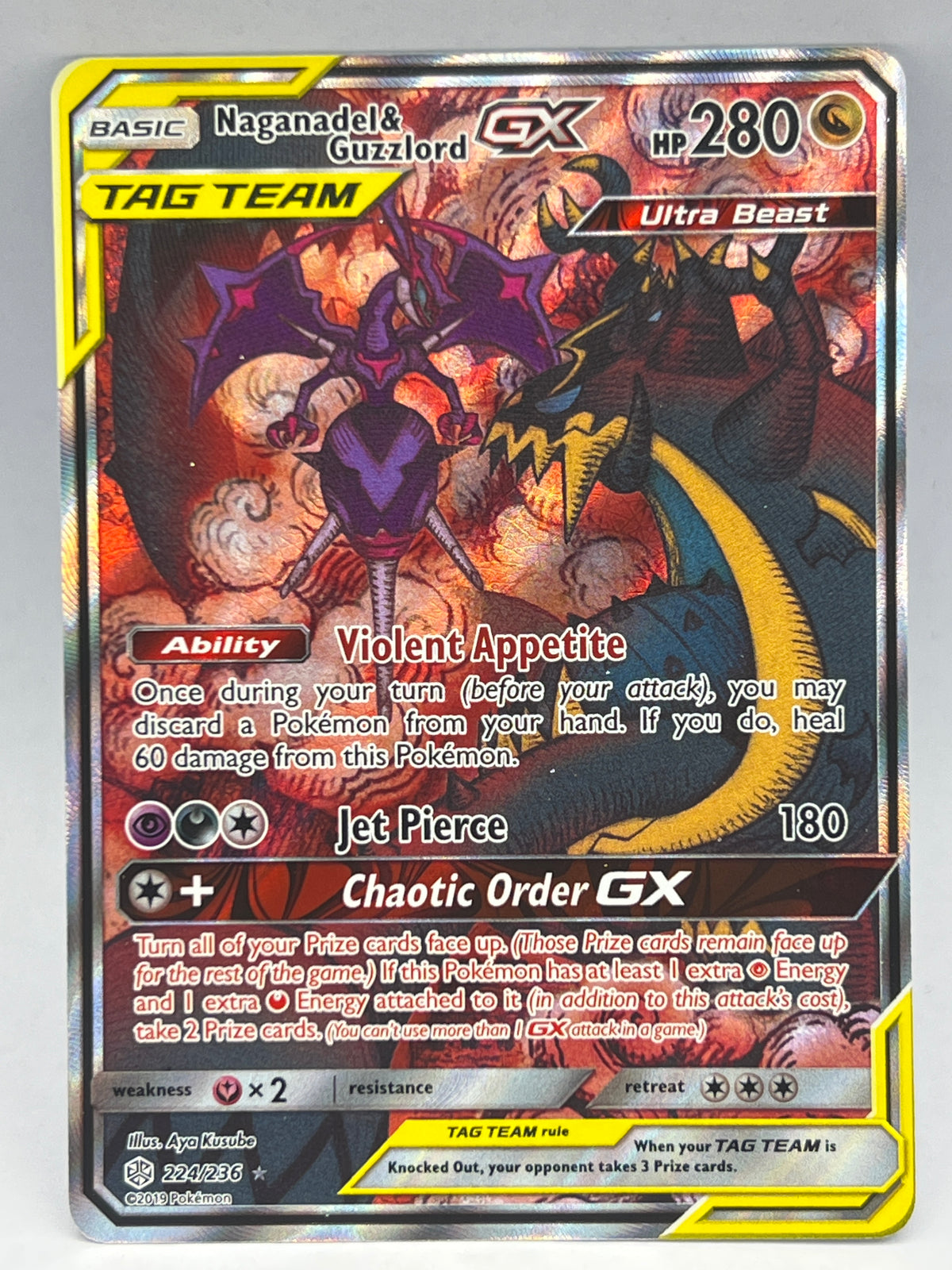 Pokémon - Naganadel & Guzzlord Gx 224/236 Cosmic Eclipse