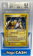 Pokémon BGS 8.5 Gold Star Raikou 114/115 Ex Unseen Forces