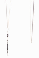 18ct White Gold Rope Necklace and Diamond Key Pendant
