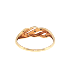 9ct Yellow Gold Twisted Diamond Band Ring