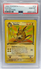 Pokémon - Raichu 29/62 1ST Edition Fossil PSA 10