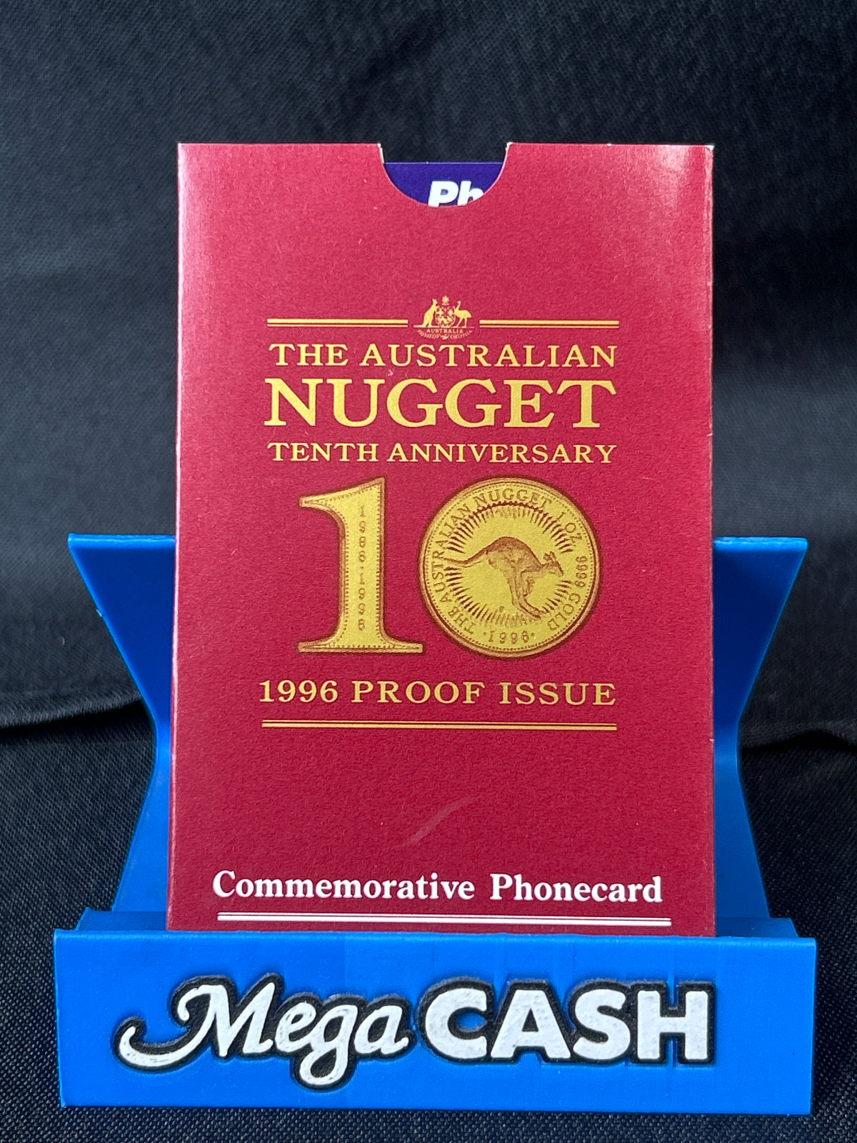 Telstra Phonecard $5 The Australian Nugget Proof Issue 10th Anniversary 1986-1996