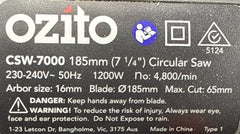 Ozito - Circular Saw - CSW-7000