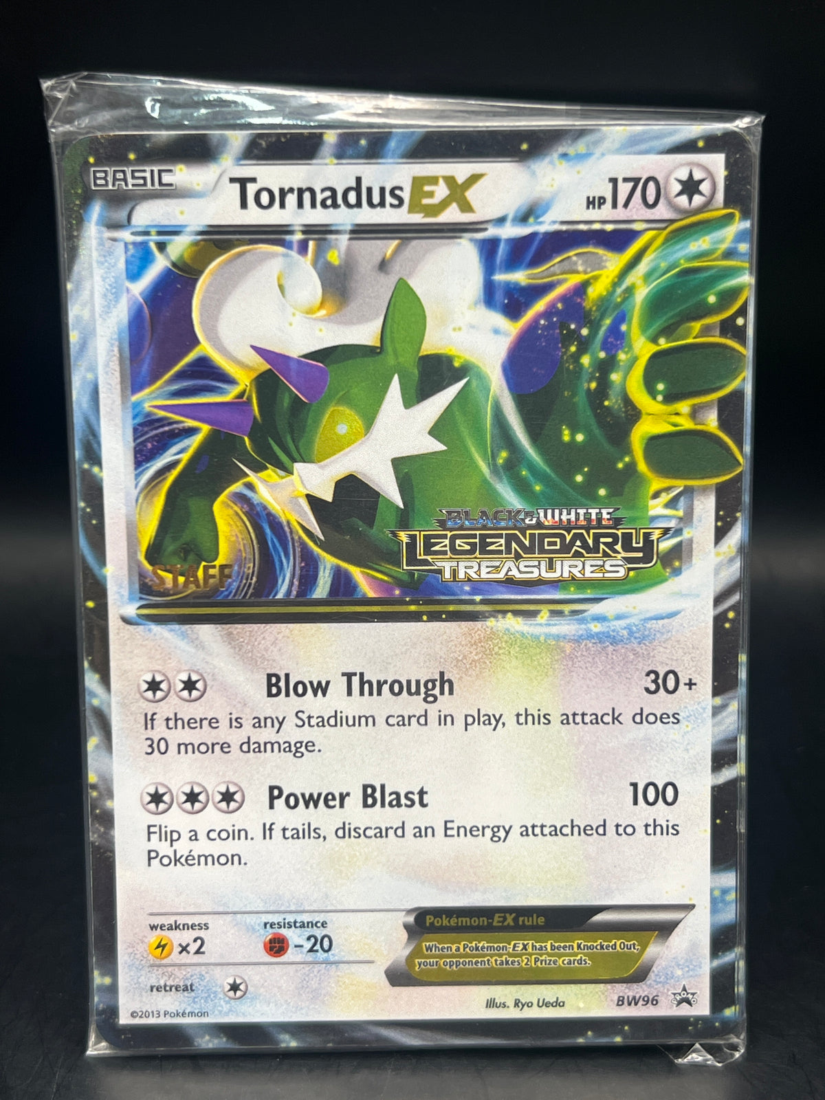 Tornadus EX BW96 Legendary Treasures Prerelease STAFF Promo Pack SEALED