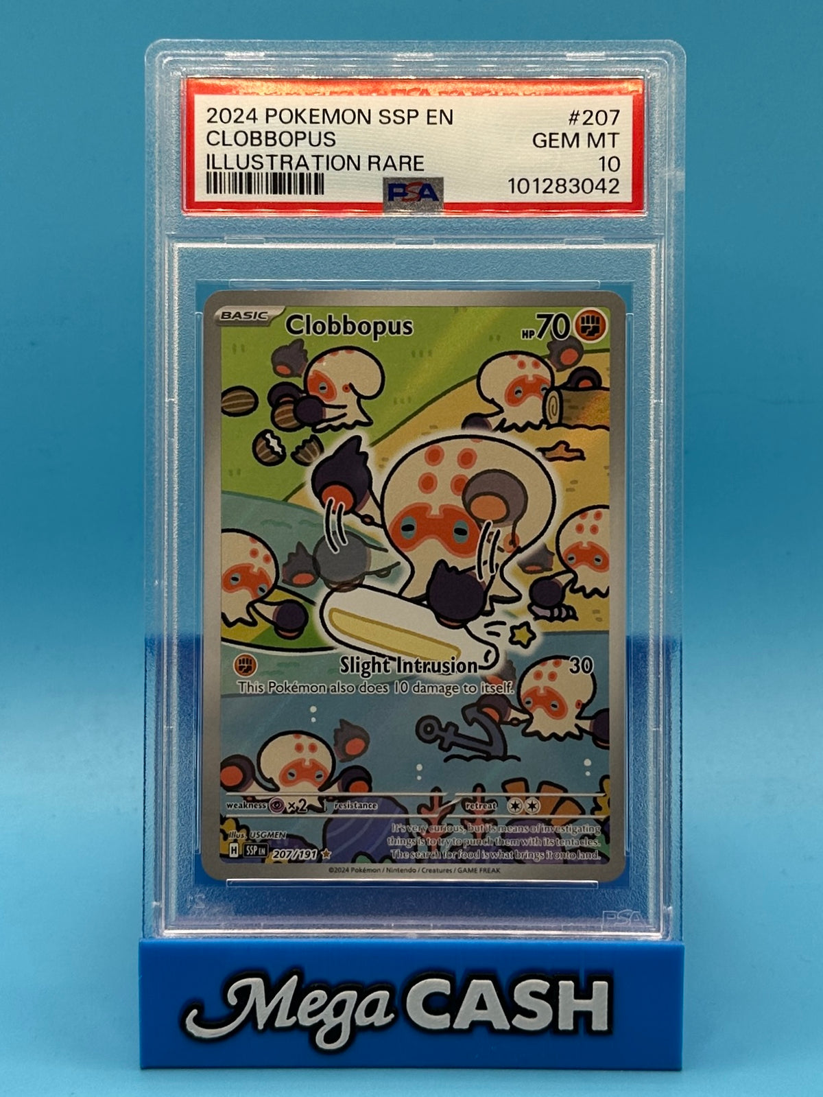 Pokémon 2024 Clobbopus IR Surging Sparks - PSA GEM MT 10