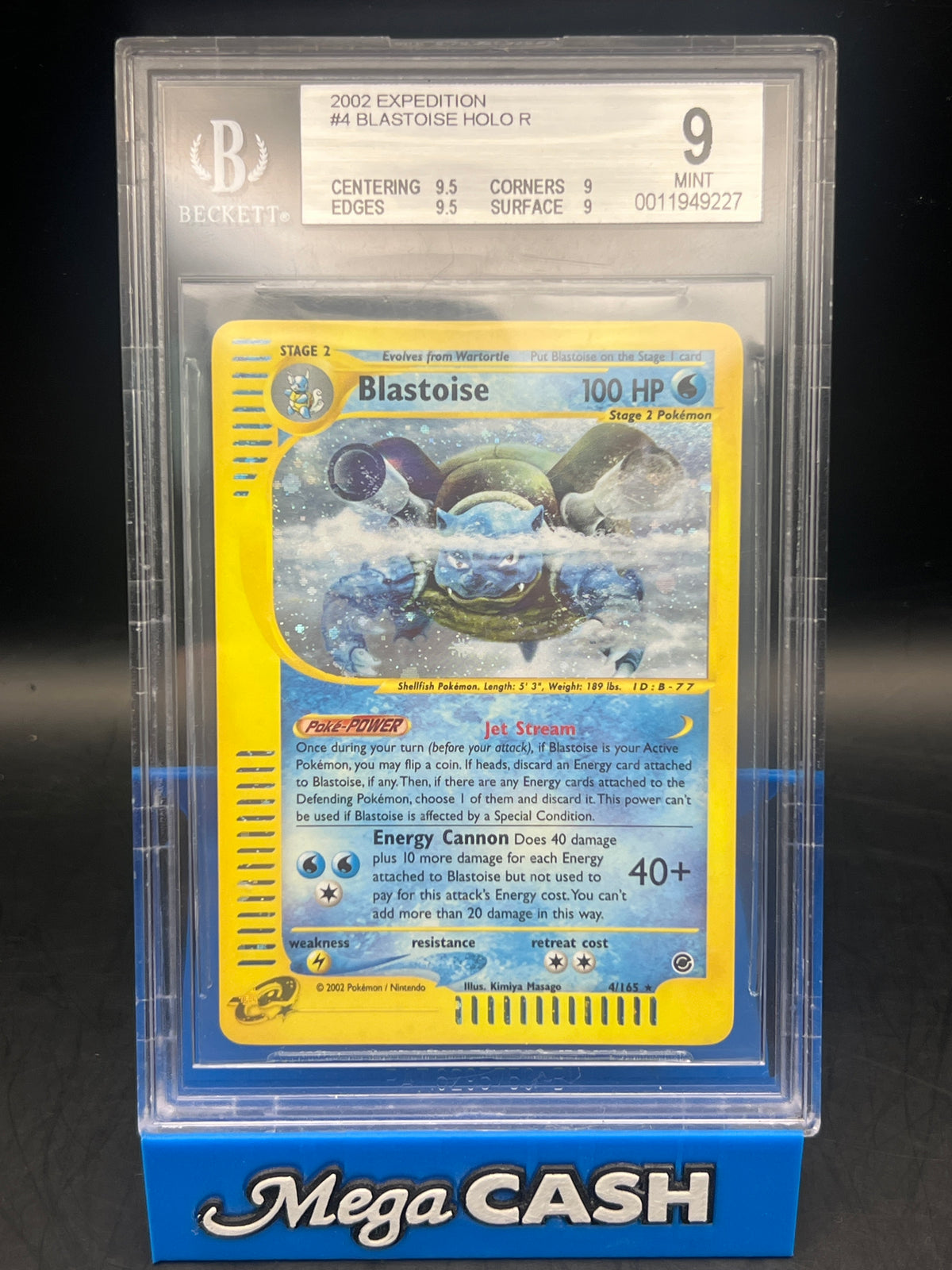BGS 9 Blastoise Holo 4/165 Expedition