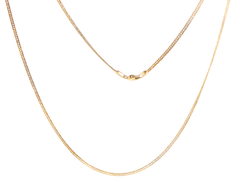 18ct Yellow Gold Cubic Link Chain Necklace