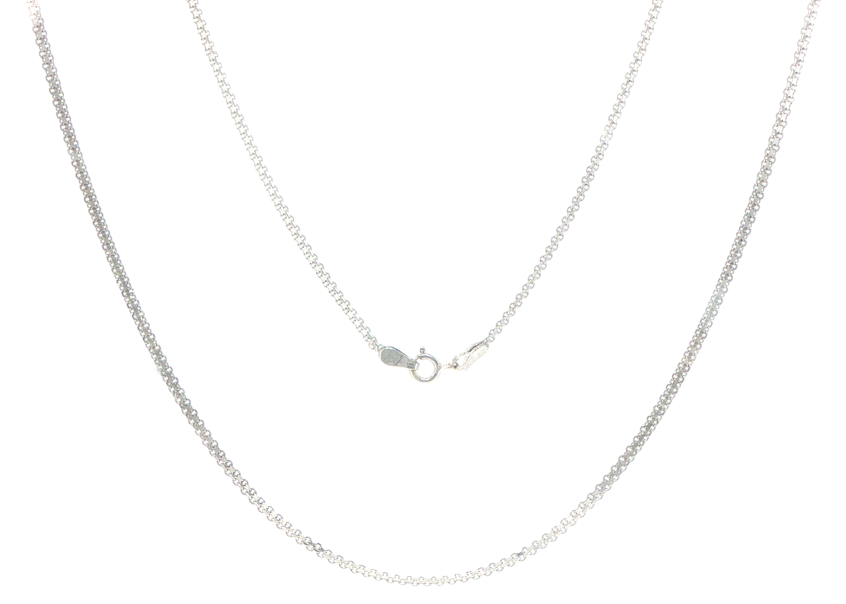 18ct Delicate Silver Link Chain Necklace