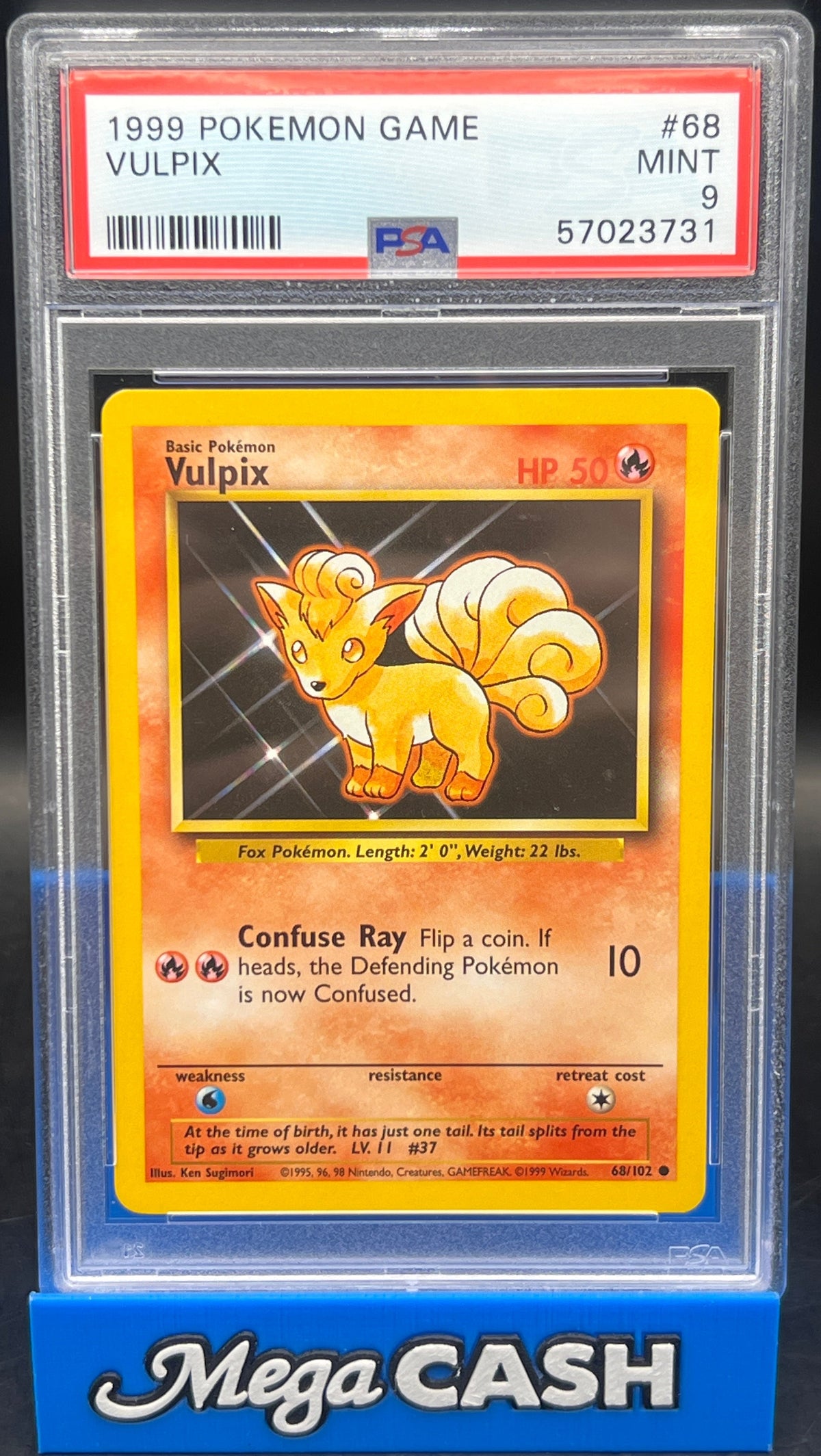 Pokémon - PSA 9 Vulpix 68/102 Base Set Unlimited