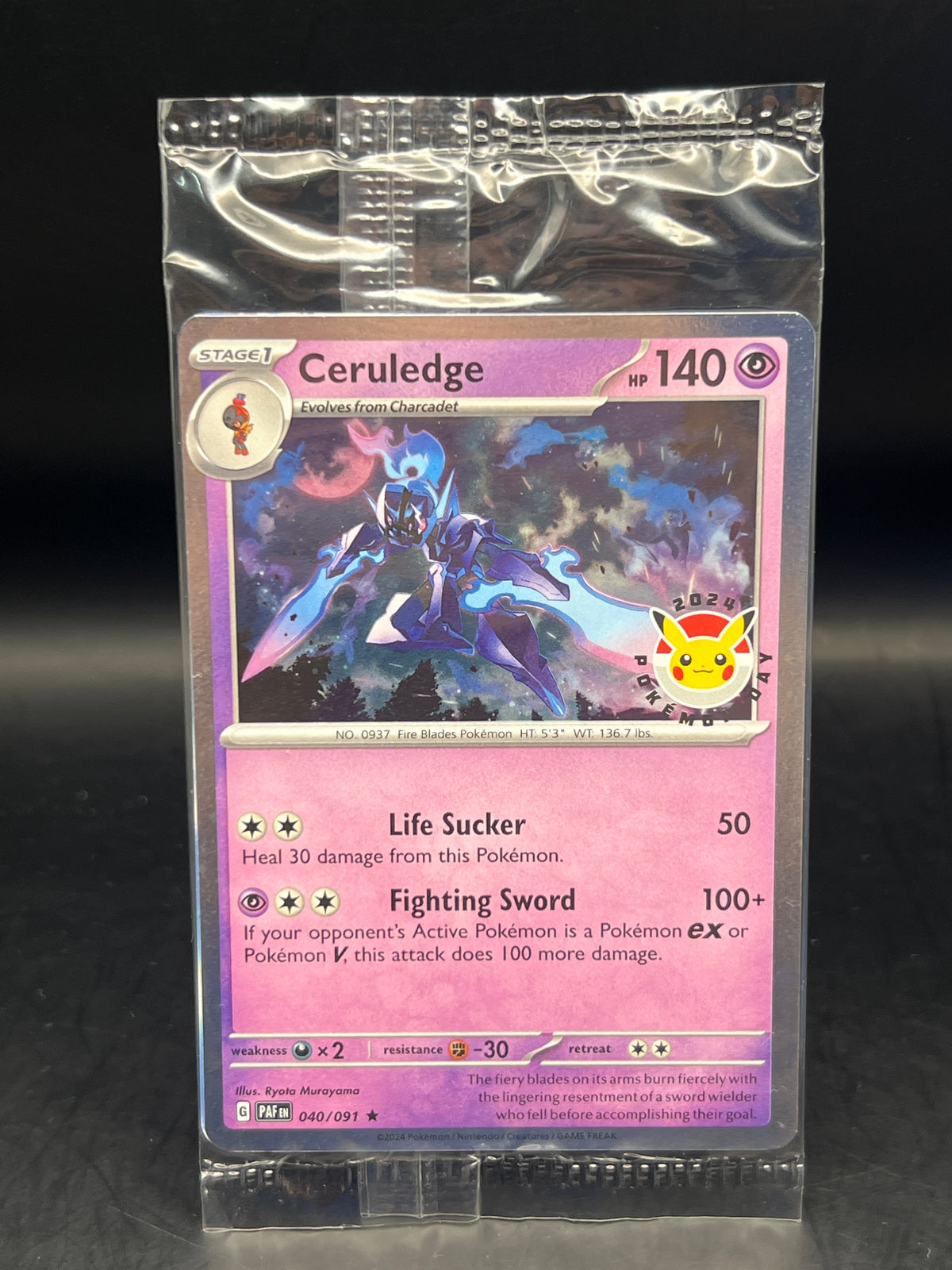Ceruledge Pokémon Day 2024 Promo Paldean Fates 040/091