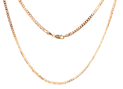 9ct Yellow Gold Flat Curb Chain Necklace