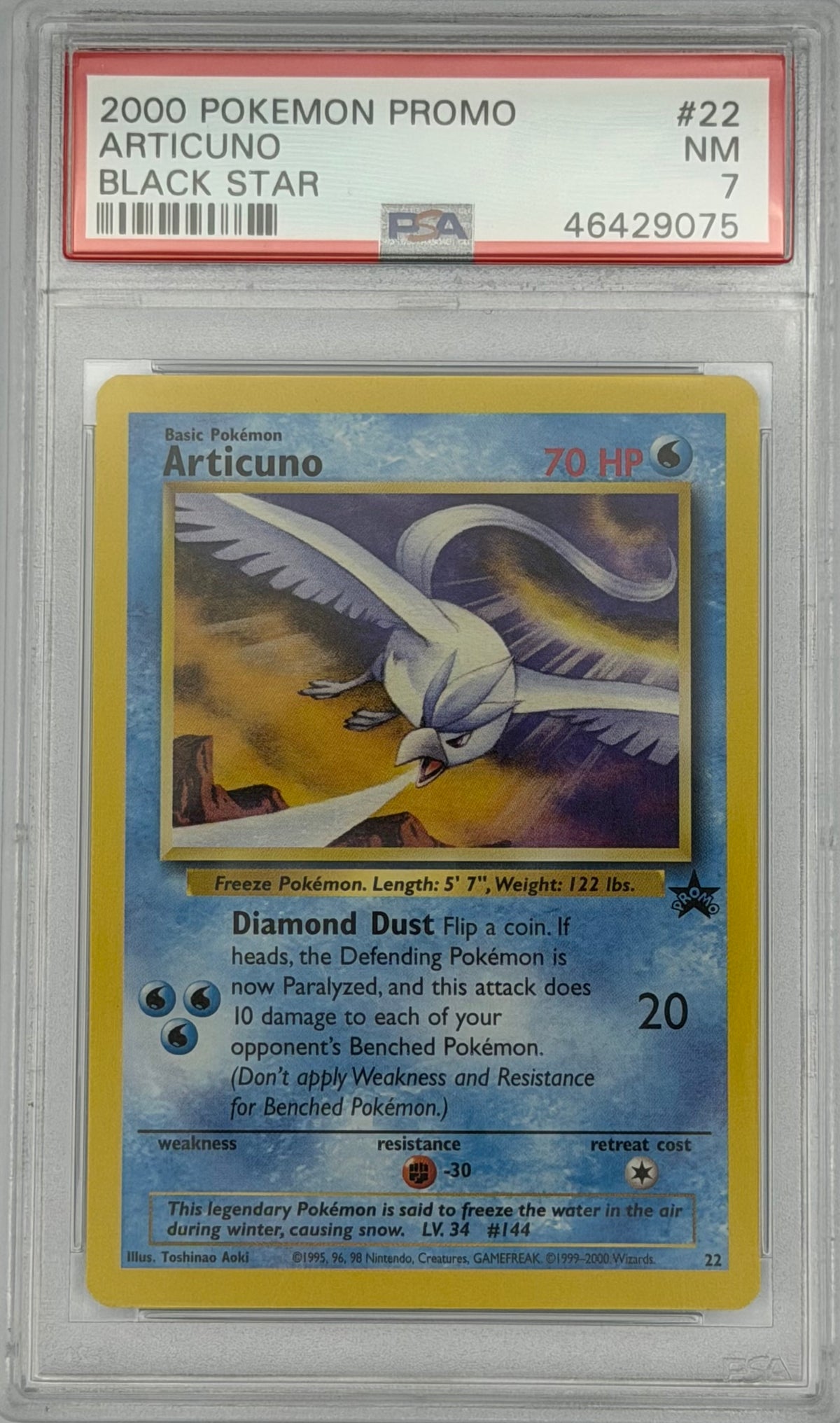 Pokemon PSA 7 Articuno 22 Black Star Promo