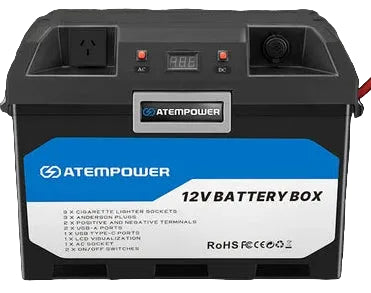 ATEMPOWER - Battery Box with AC Socket 110V-240V Pure Sine Wave 500W