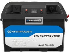 ATEMPOWER - Battery Box with AC Socket 110V-240V Pure Sine Wave 500W