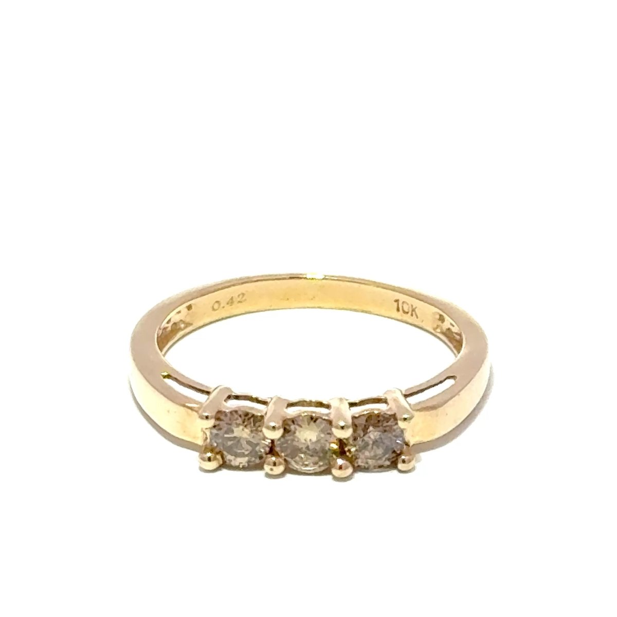 10ct Champagne Diamond Three-Stone Ring - Mega Cash Sydney