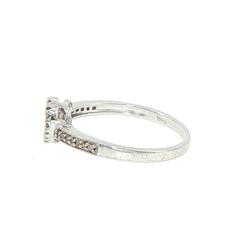 10ct Diamond Open Heart Stackable Ring in White Gold - Mega Cash Sydney