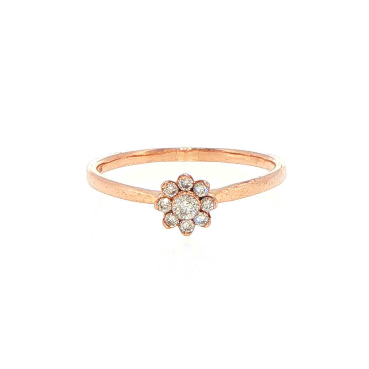 10ct Rose Gold Diamond Floral Cluster Ring - Mega Cash Sydney