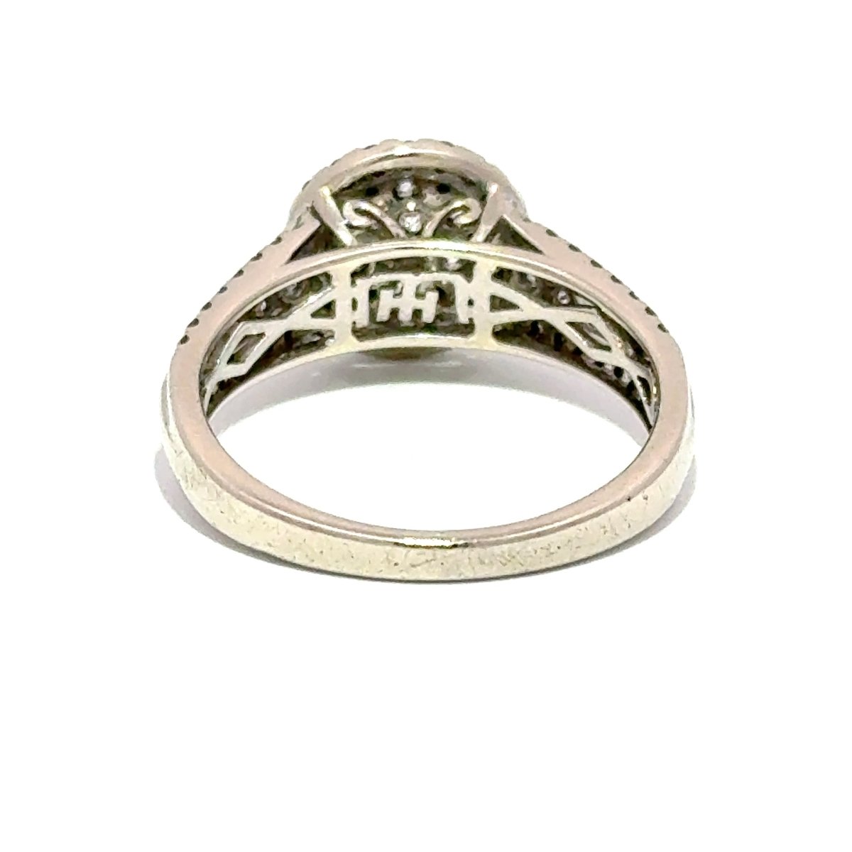 10ct White Gold Diamond Cluster Halo Ring - Mega Cash Sydney