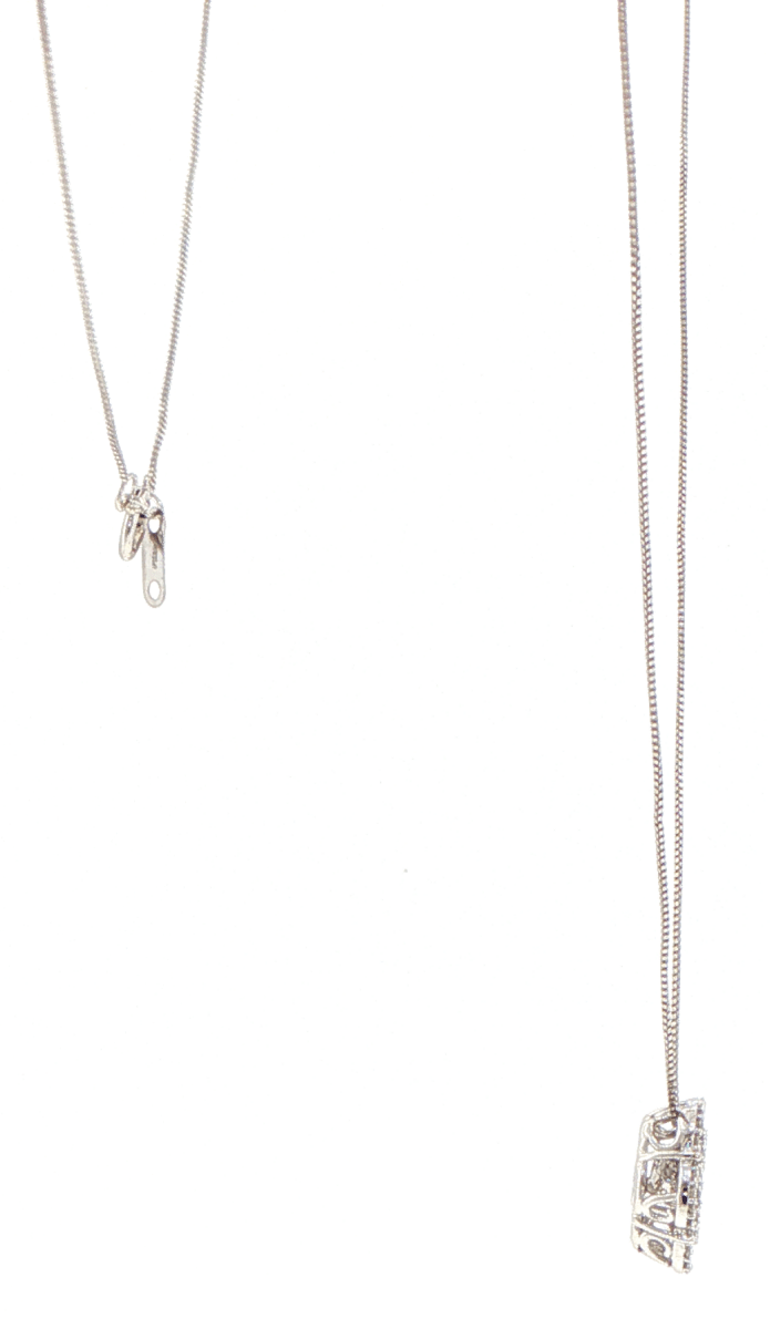 10ct White Gold Diamond Floral Openwork Pendant and Necklace - Mega Cash Sydney