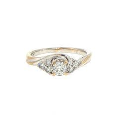10ct White Gold Diamond Multi-Stone Bypass Ring - Mega Cash Sydney