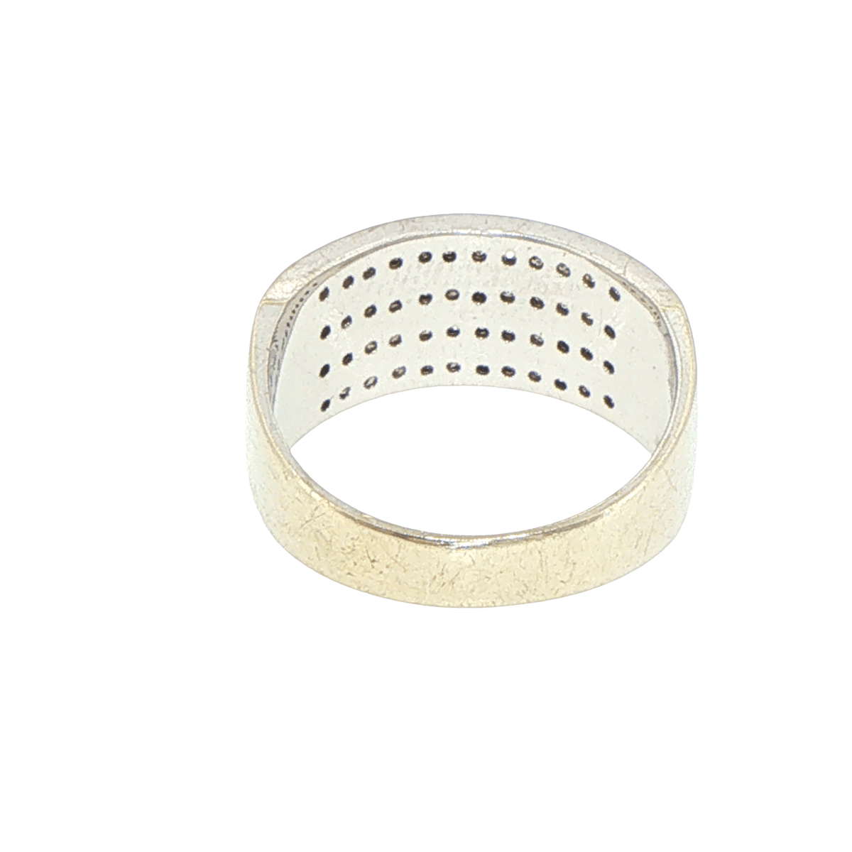 10ct White Gold Four-Row Cubic Zirconia Band Ring - Mega Cash Sydney