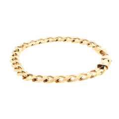10ct Yellow Gold Beveled Link Chain Bracelet - Mega Cash Sydney