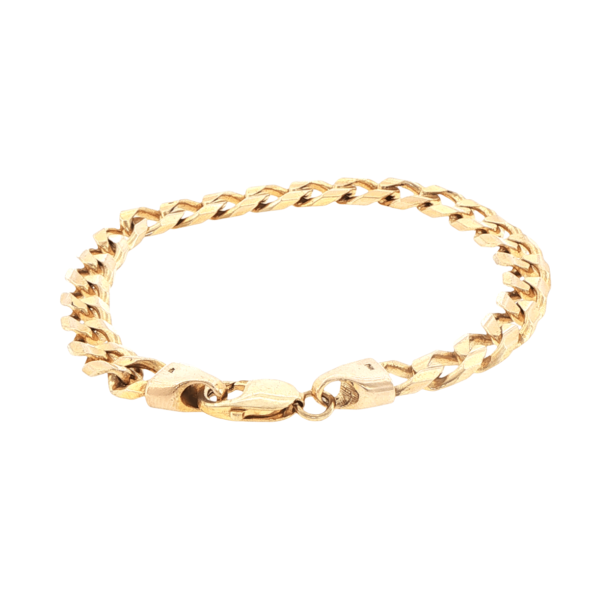 10ct Yellow Gold Beveled Link Chain Bracelet - Mega Cash Sydney