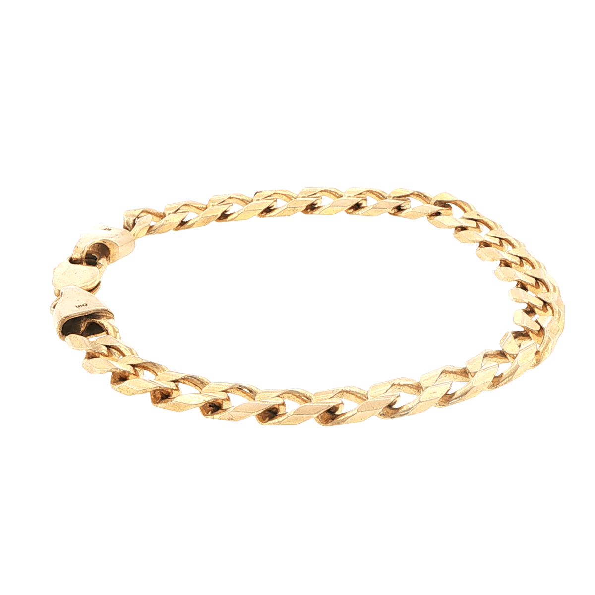 10ct Yellow Gold Beveled Link Chain Bracelet - Mega Cash Sydney